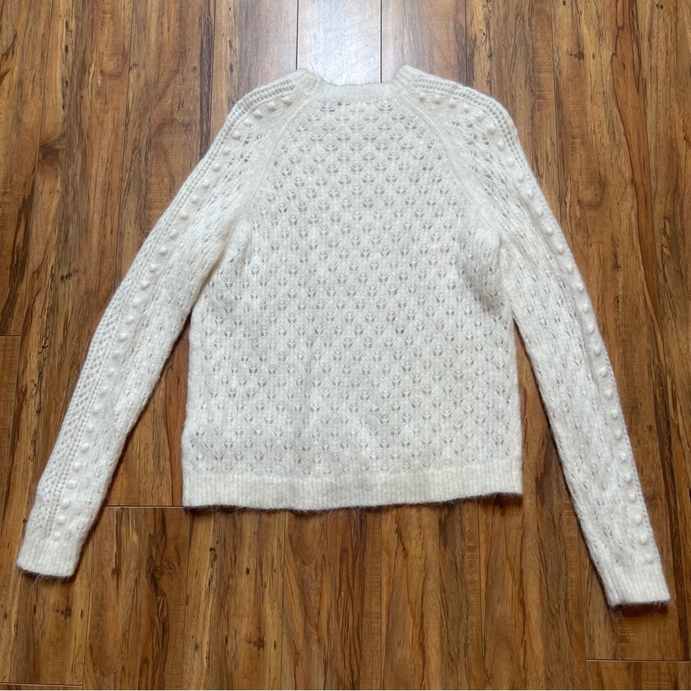 Sezane Come Jumper Mohair Wool Knit Pullover Sweater in Ecru Size S - Picture 5 of 16